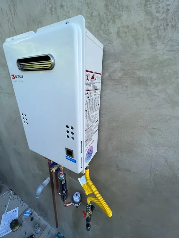 Tankless water heater installation for Isles at Wellington homes